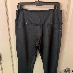 Ruby Ribbon XL denim leggings black